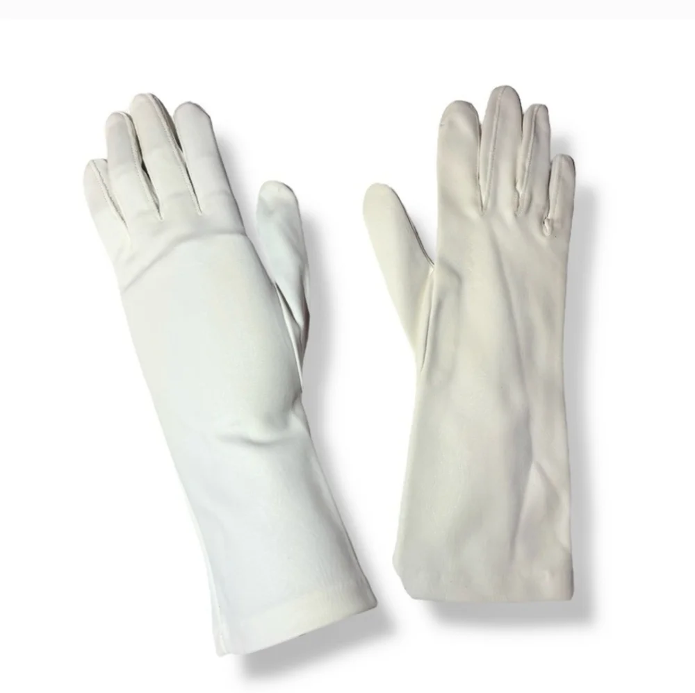 VAN RAALTE Off White Mid Arm Length Nylon Day Gloves VINTAGE